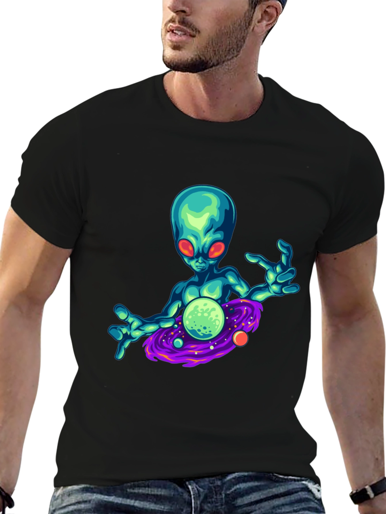 Alien in Space Graphic T-Shirt