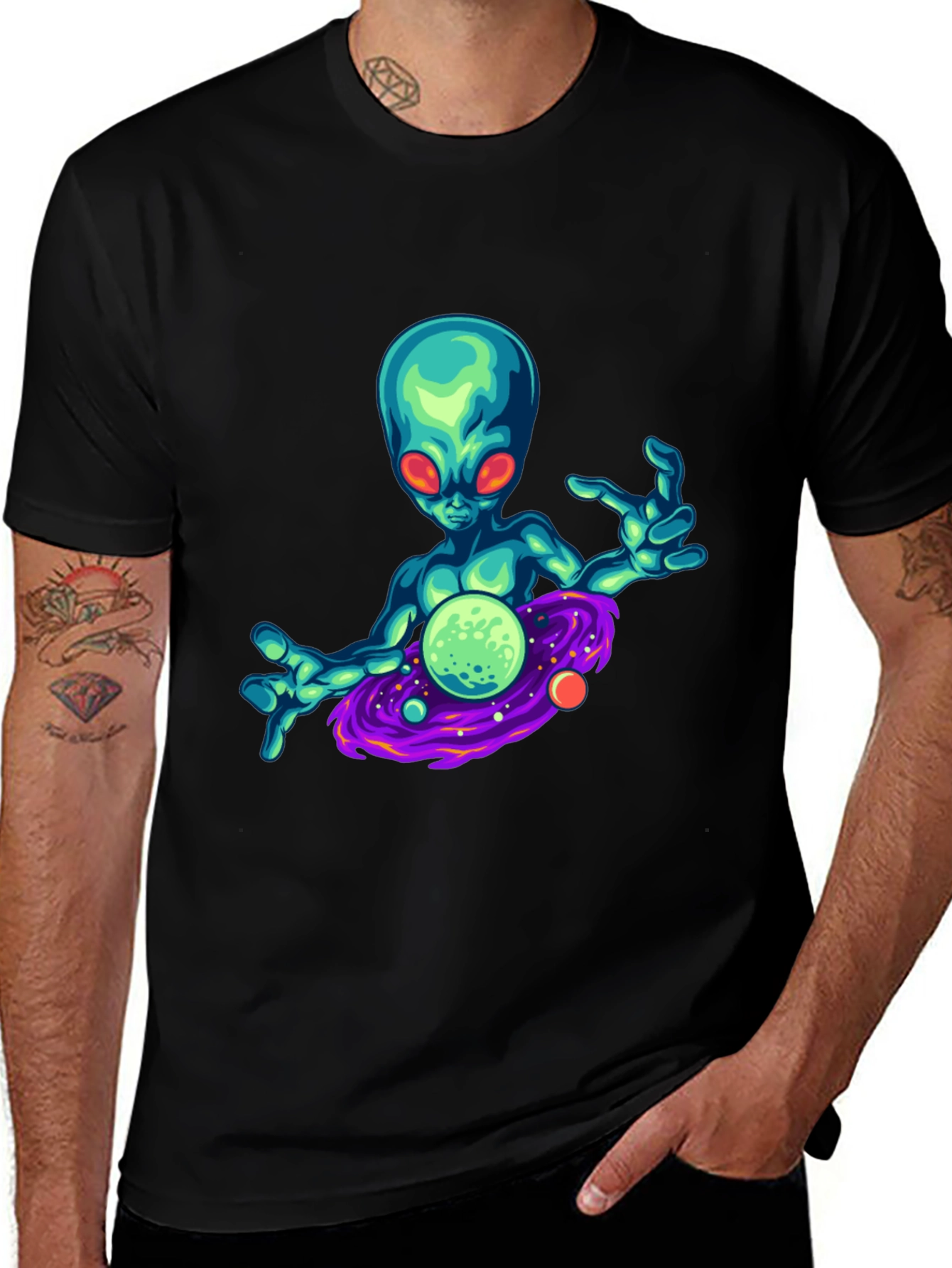 Alien in Space Graphic T-Shirt