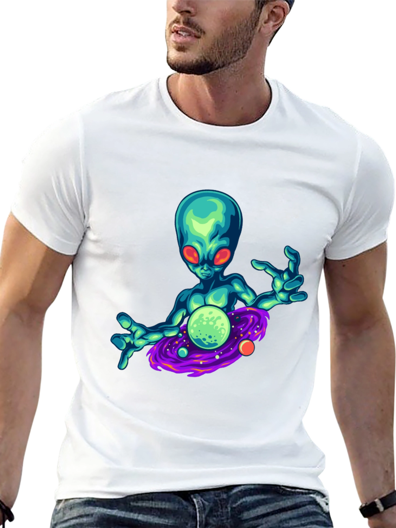 Alien in Space Graphic T-Shirt