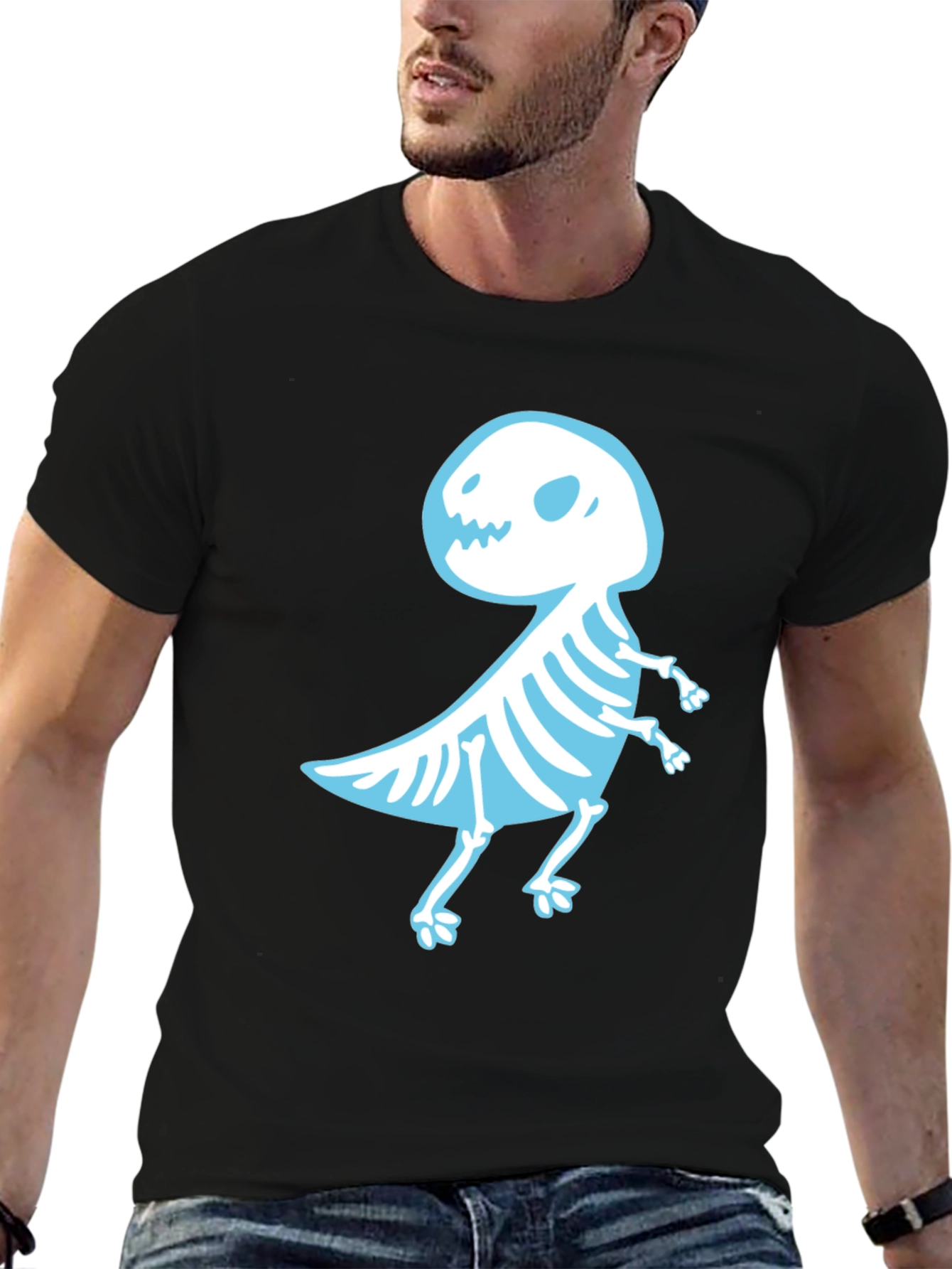 Dino Skeleton Graphic Tee