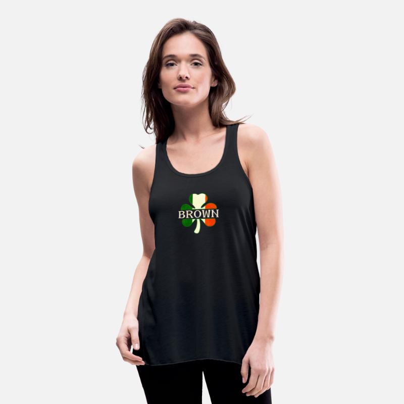 Brown Irish Surname Ireland Flag Shamrock