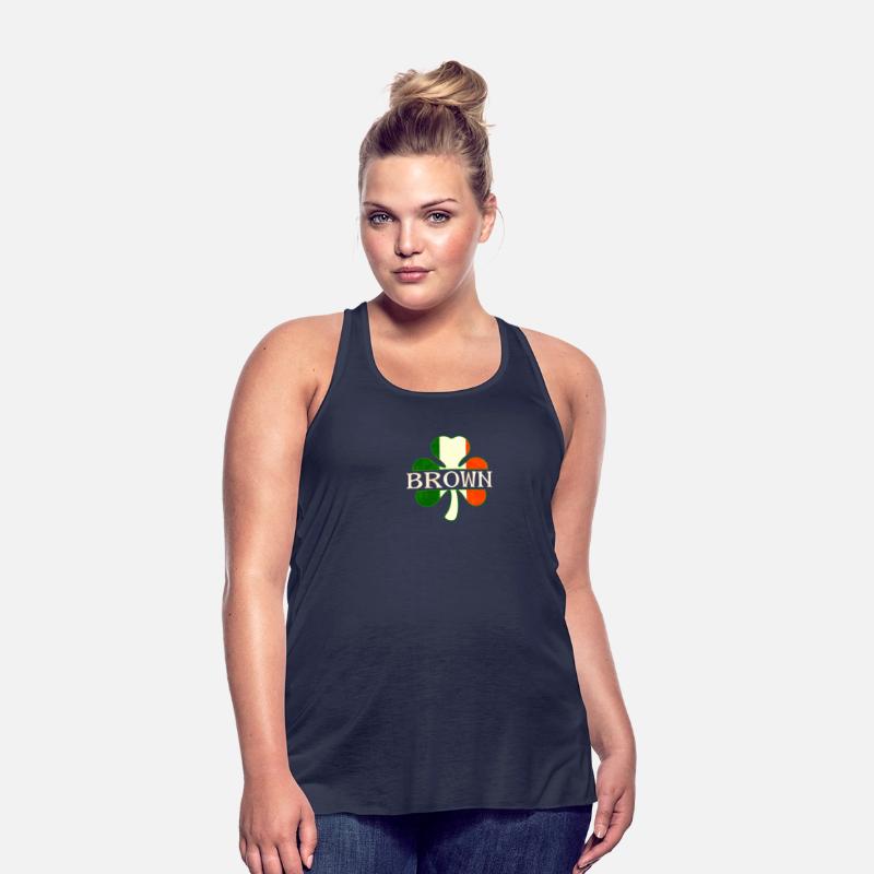 Brown Irish Surname Ireland Flag Shamrock