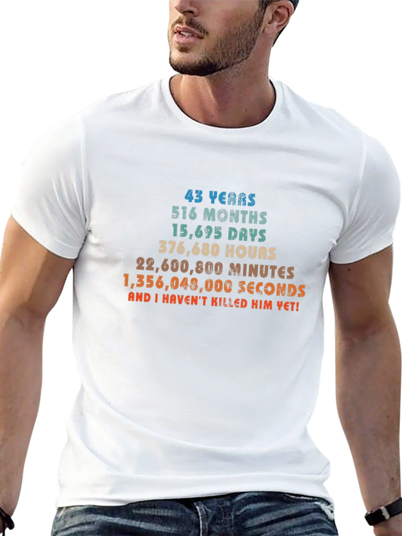43rd Birthday T-Shirt - Funny Gift for Him