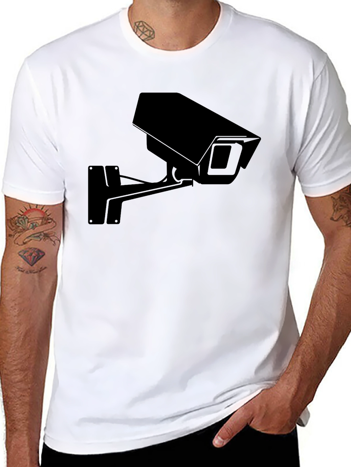 Security Camera Graphic Tee - Surveillance Style