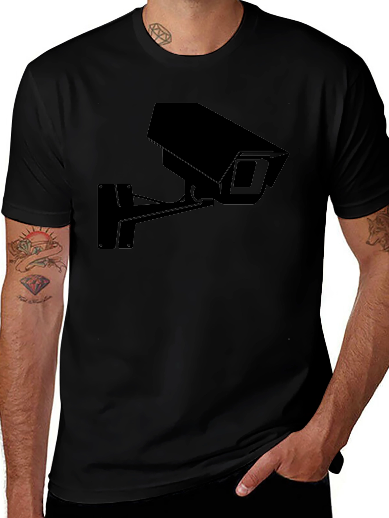 Security Camera Graphic Tee - Surveillance Style