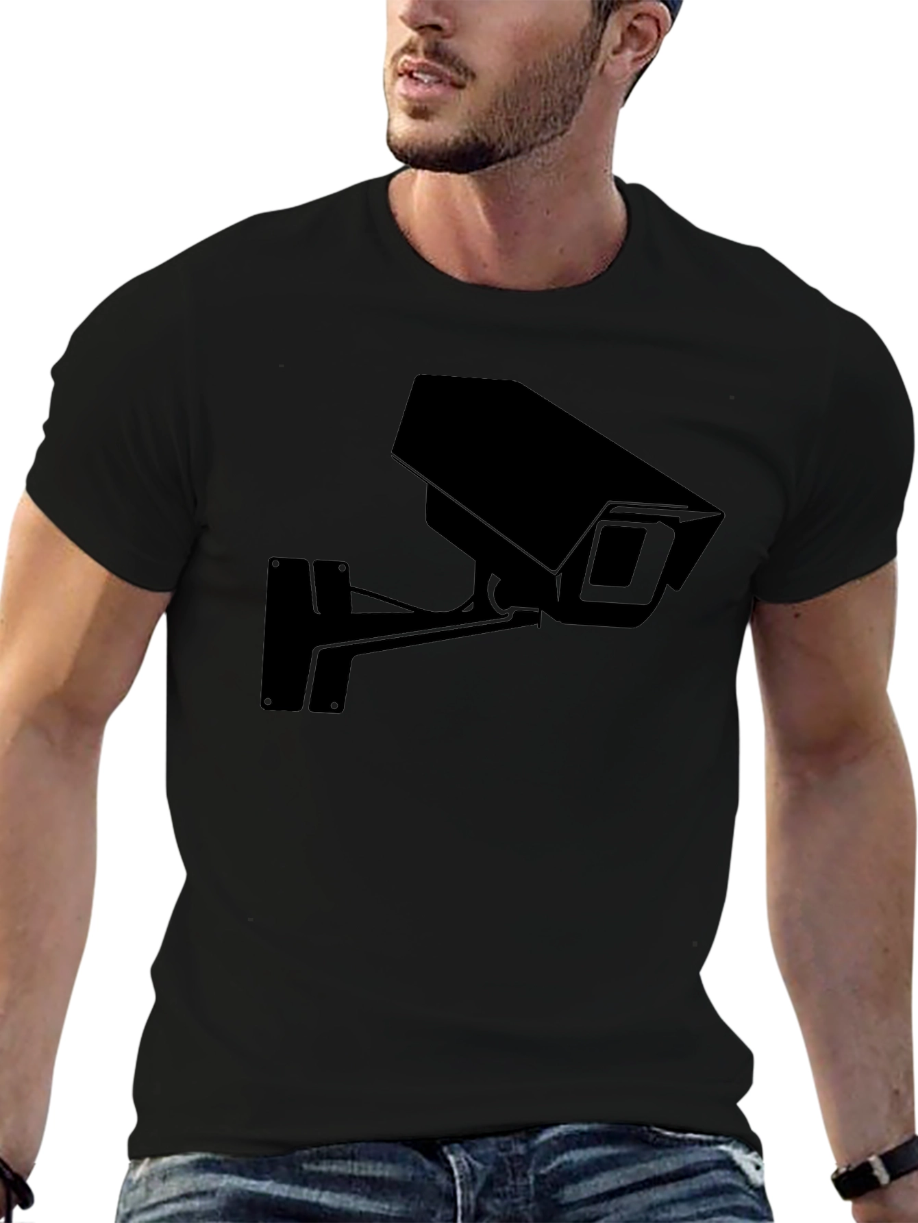 Security Camera Graphic Tee - Surveillance Style
