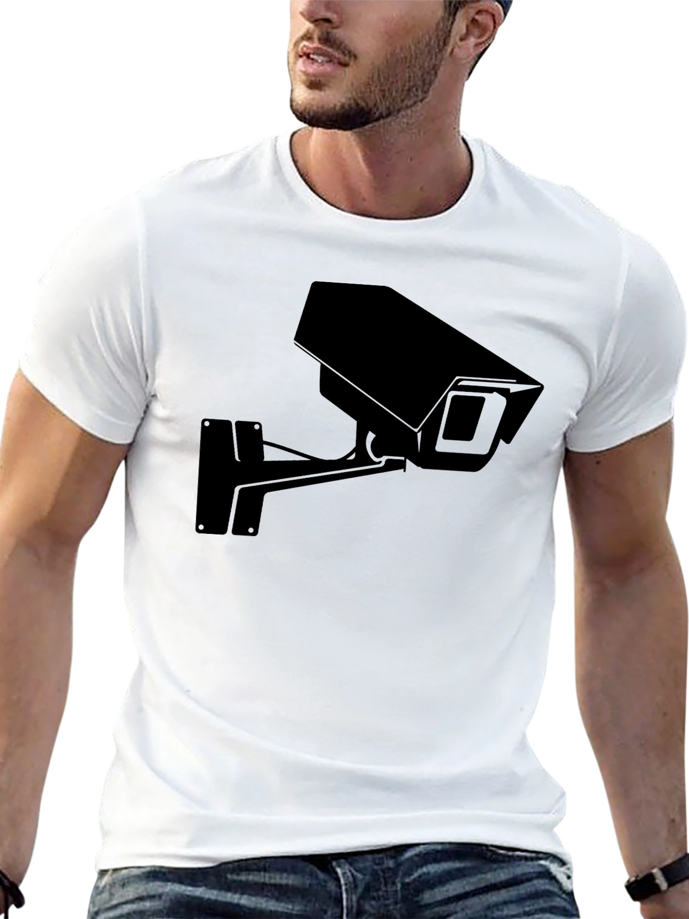 Security Camera Graphic Tee - Surveillance Style