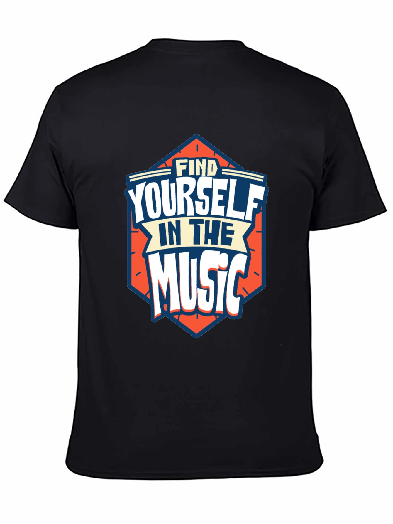 Find Yourself in the Music Black Graphic Tee