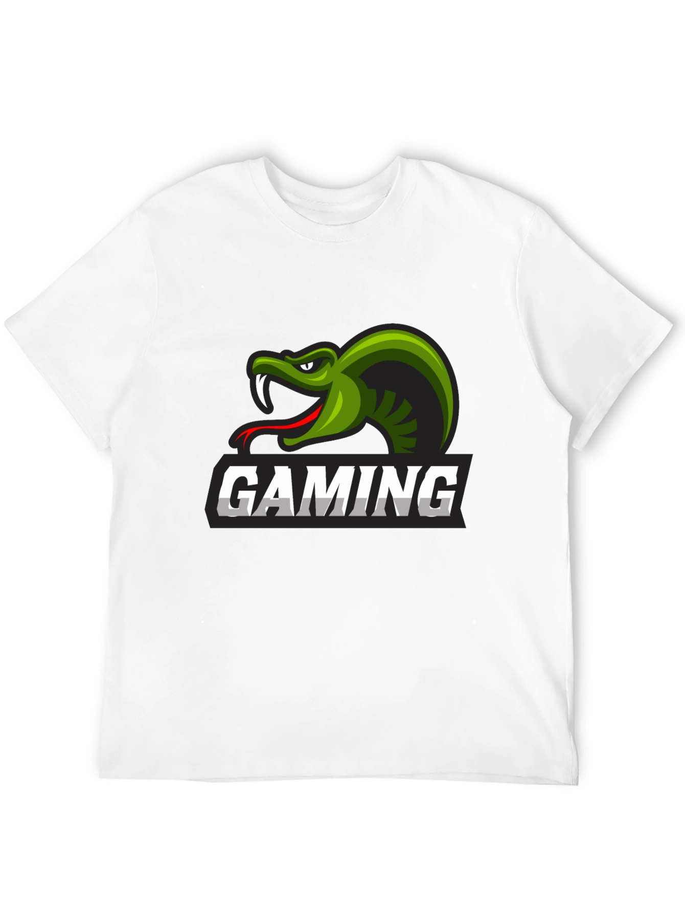 Gaming Snake Logo Black T-Shirt