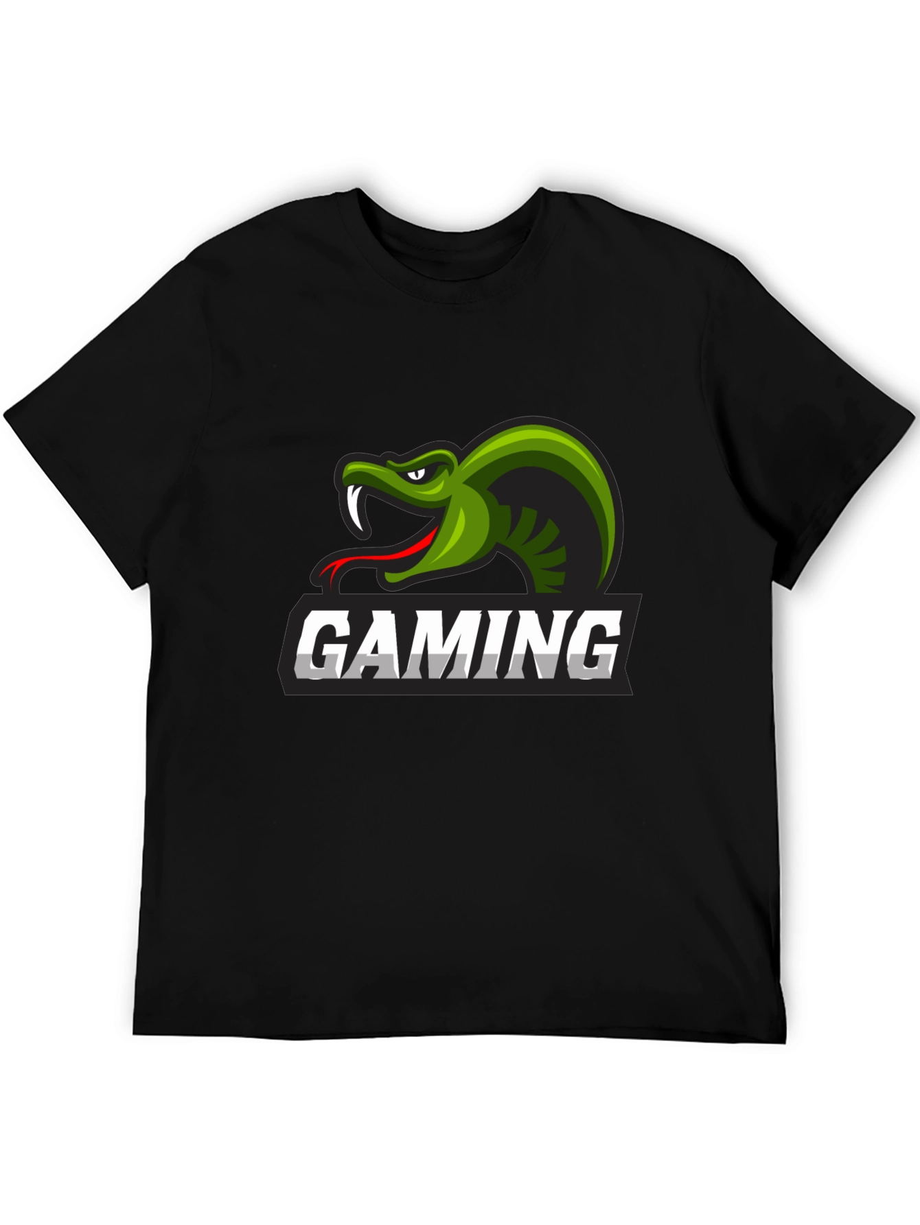 Gaming Snake Logo Black T-Shirt