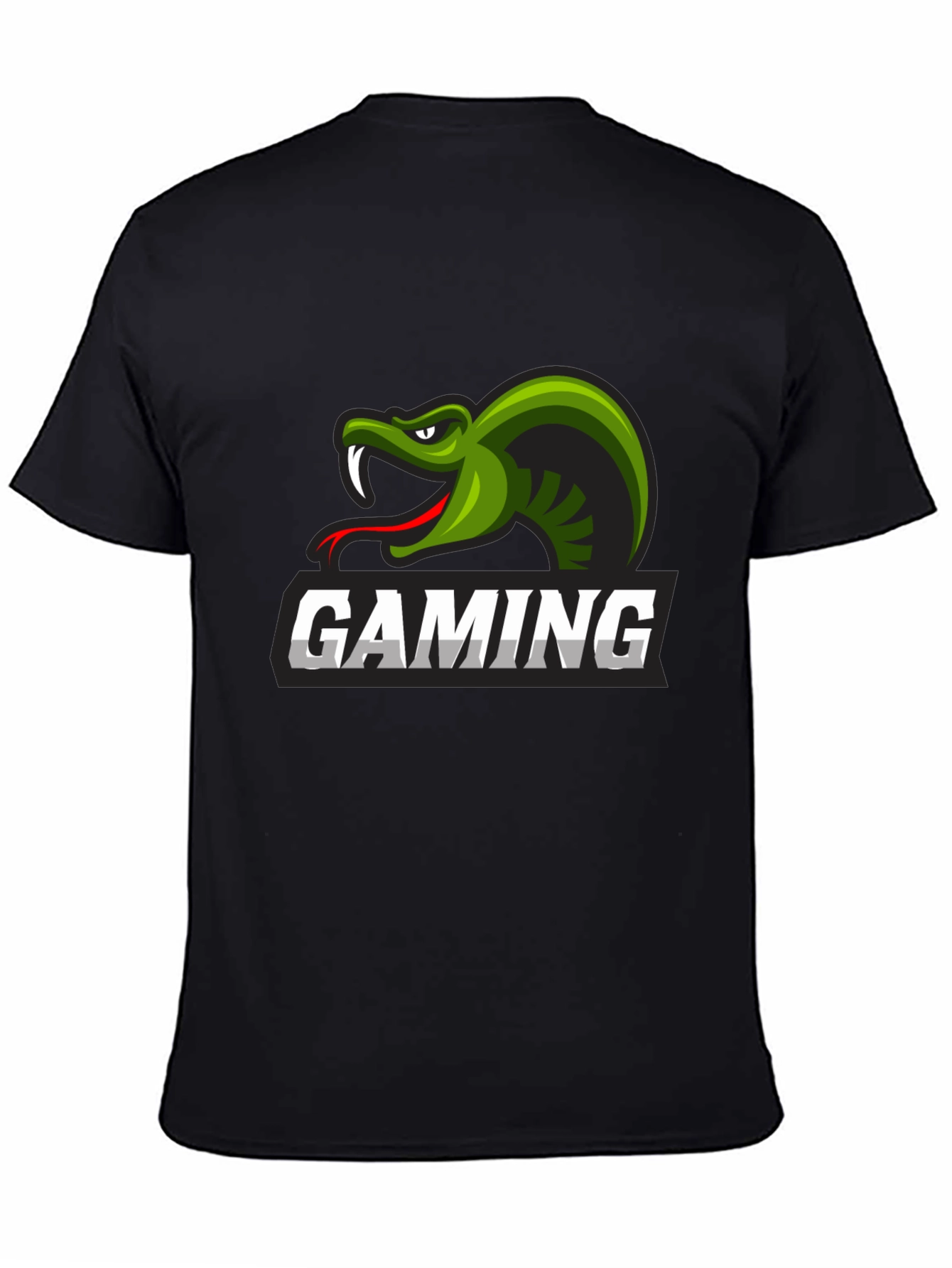 Gaming Snake Logo Black T-Shirt