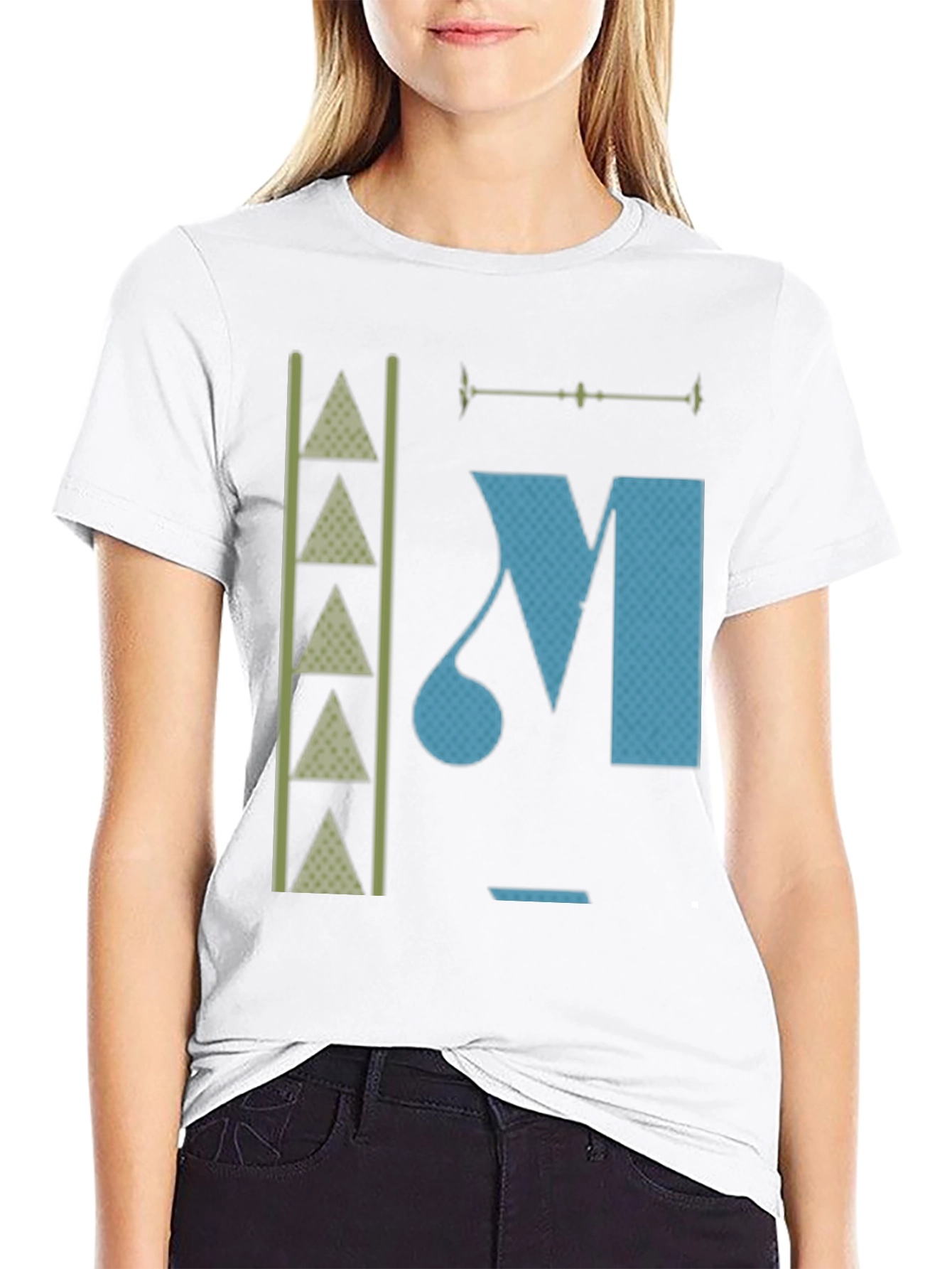 Abstract Graphic Print Mens Black T-Shirt