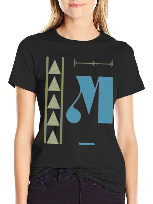 Abstract Graphic Print Mens Black T-Shirt