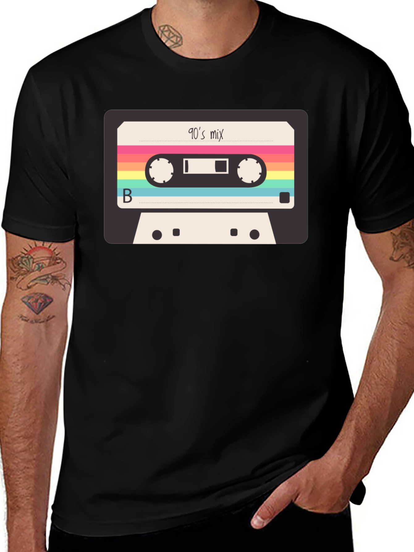 90s Mix Tape T-Shirt - Retro Cassette Graphic Tee