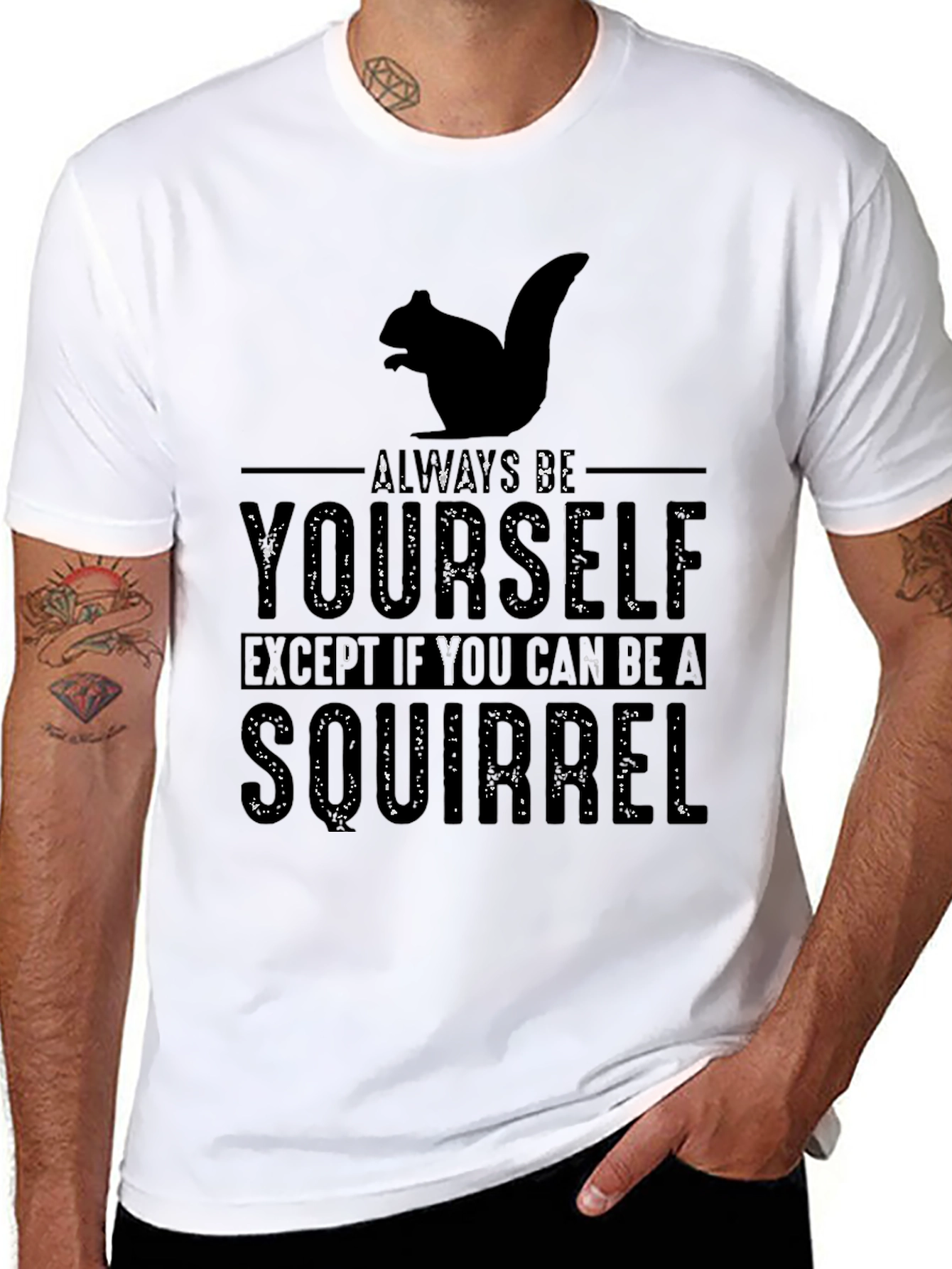 Funny Squirrel Graphic Novelty T-Shirt