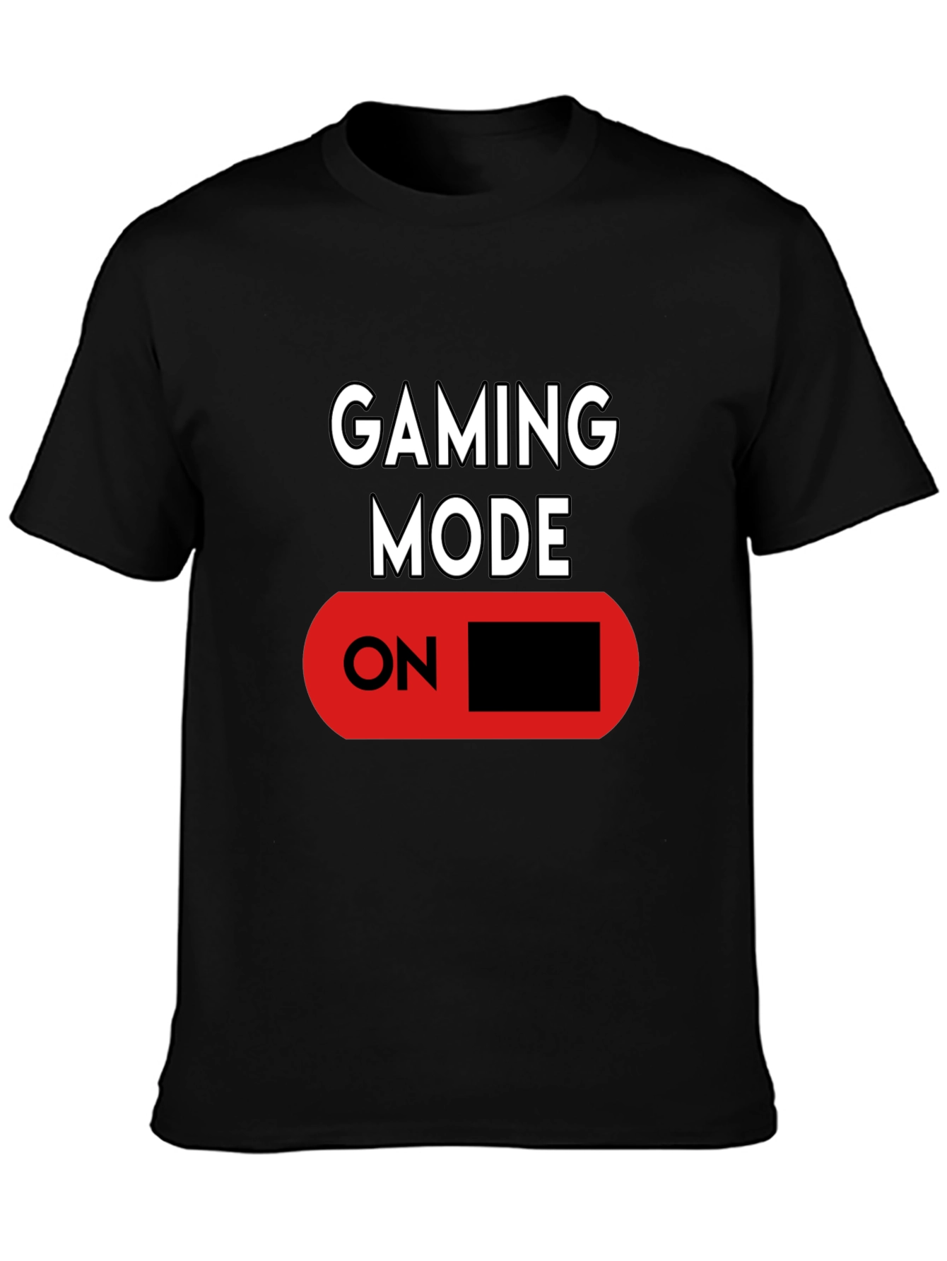 Gaming Mode ON Black Graphic Tee