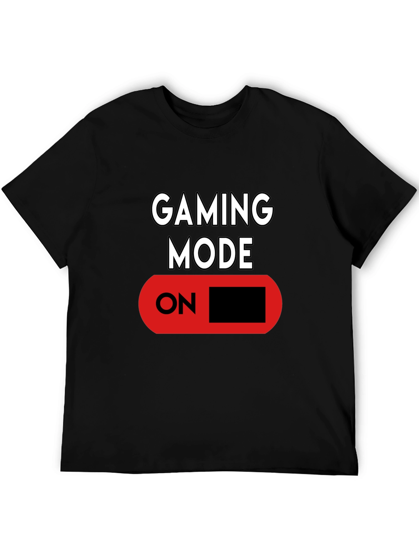 Gaming Mode ON Black Graphic Tee