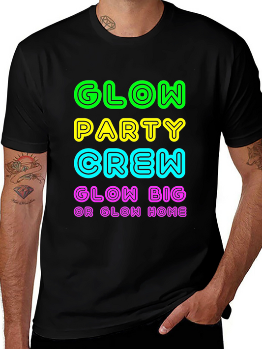 Glow Party Crew T-Shirt Neon Graphic