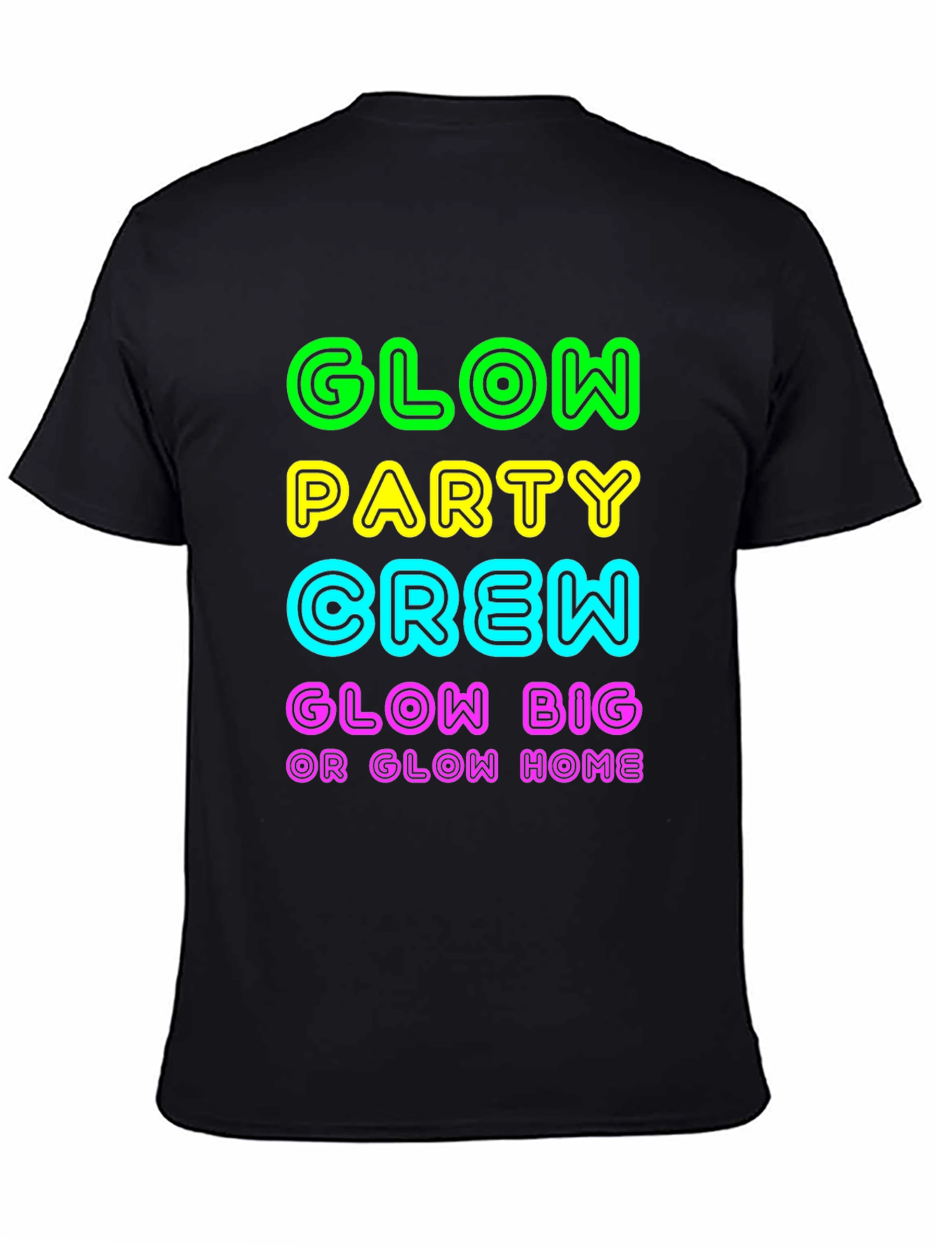 Glow Party Crew T-Shirt Neon Graphic
