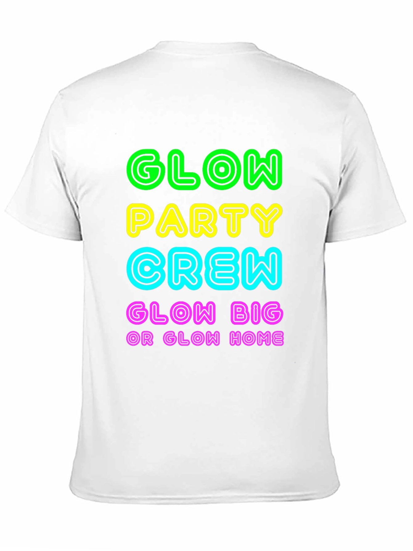 Glow Party Crew T-Shirt Neon Graphic