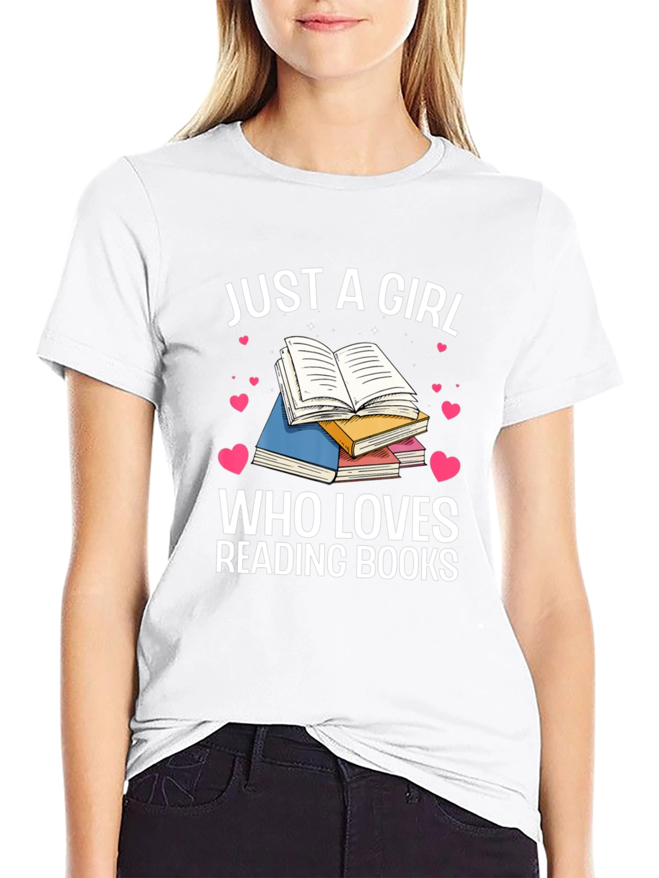 Just A Girl Who Loves Reading Books T-Shirt