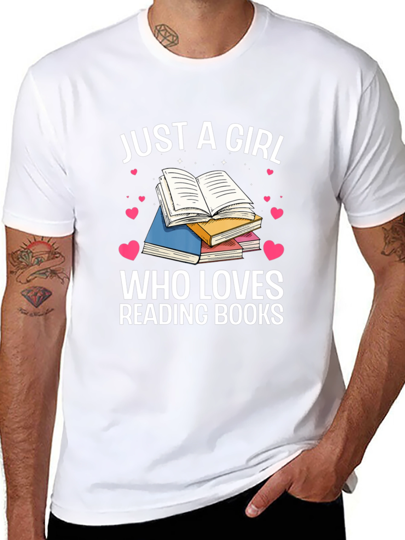 Just A Girl Who Loves Reading Books T-Shirt