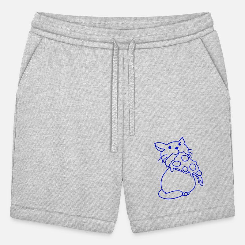 Cat Eats Yummy Salami Pizza Hunger Fast Food Mouth