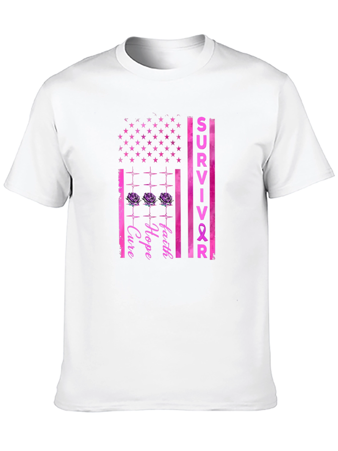Breast Cancer Survivor T-Shirt - Hope Faith Cure