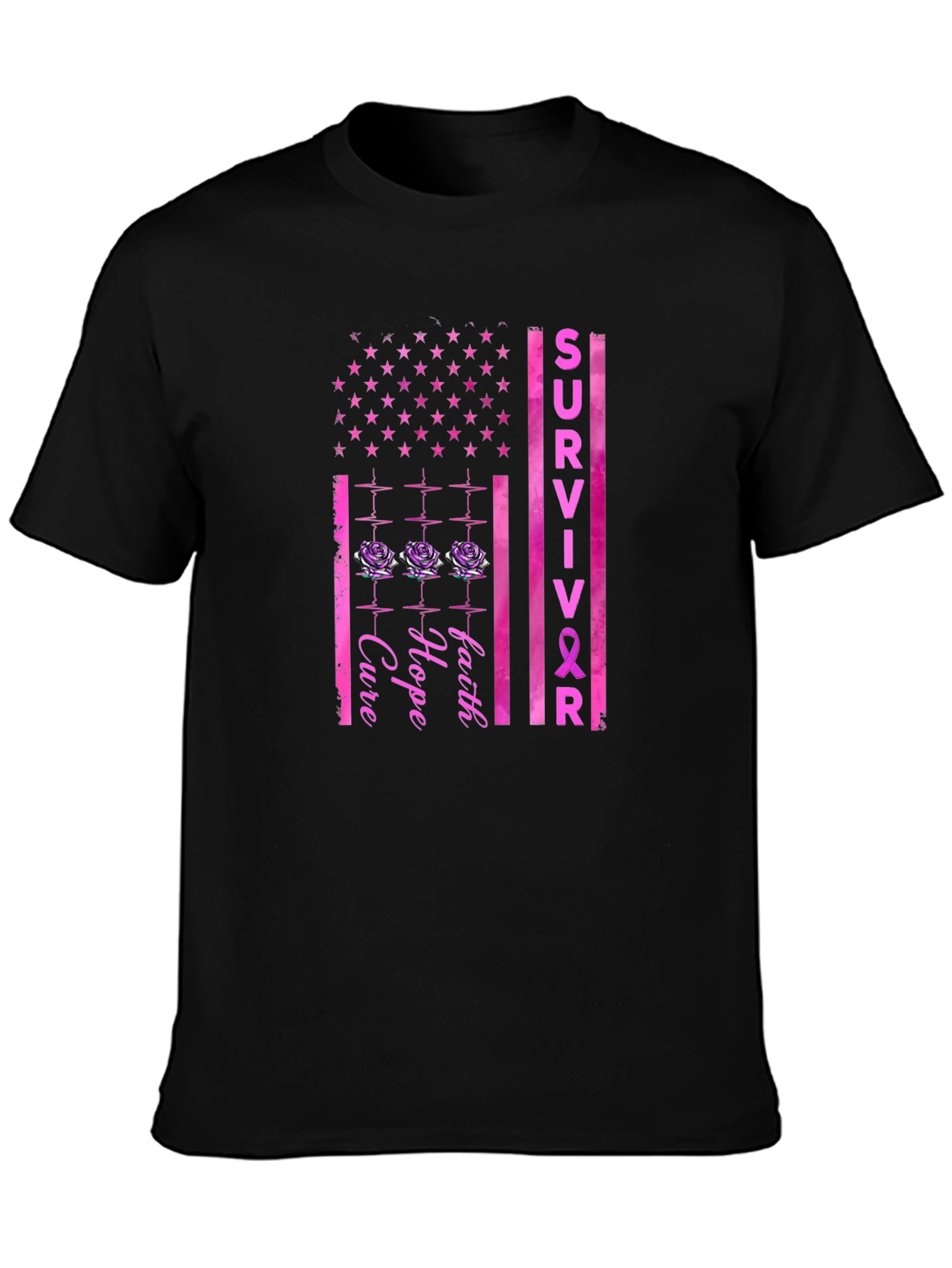 Breast Cancer Survivor T-Shirt - Hope Faith Cure