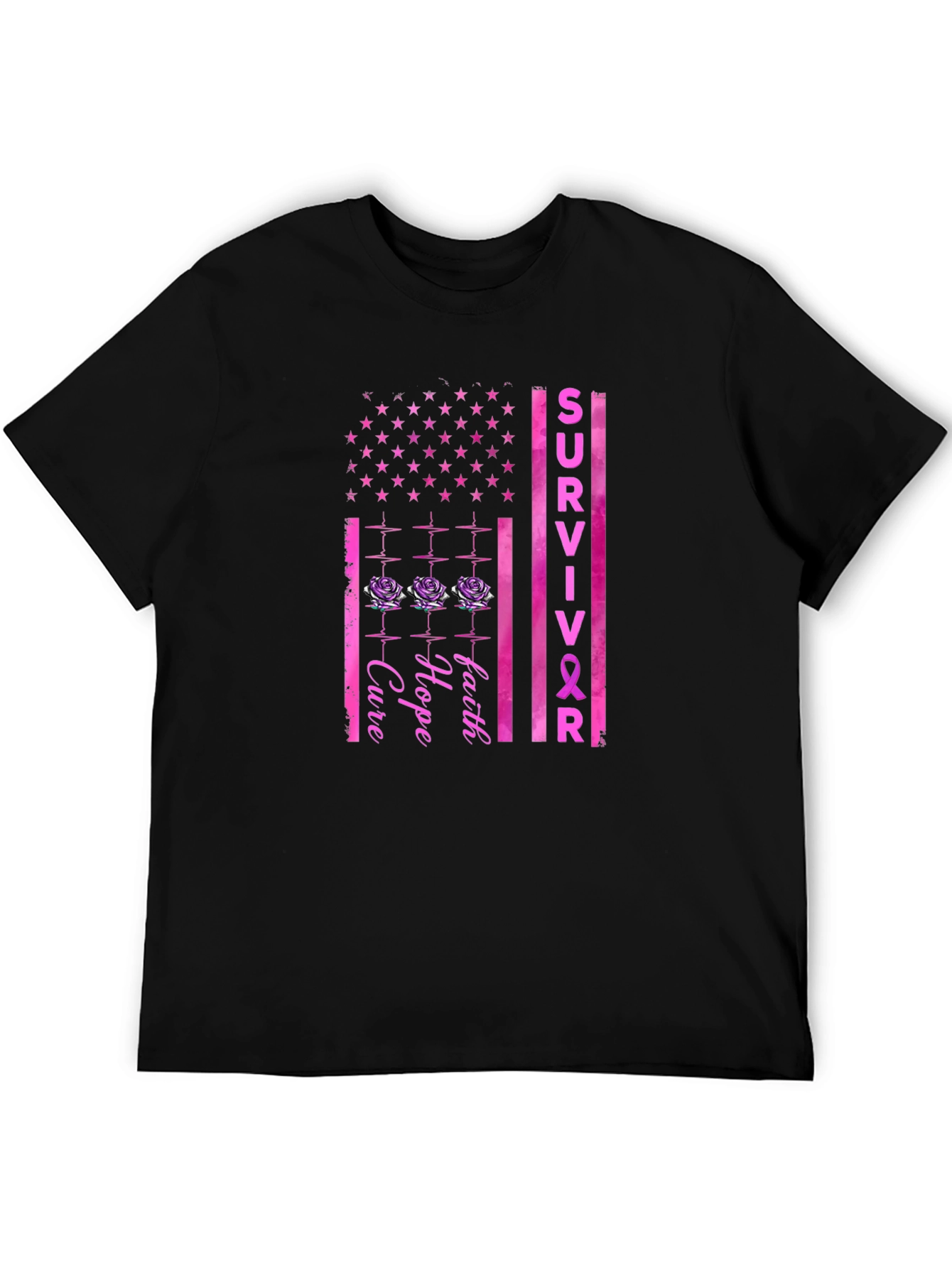 Breast Cancer Survivor T-Shirt - Hope Faith Cure