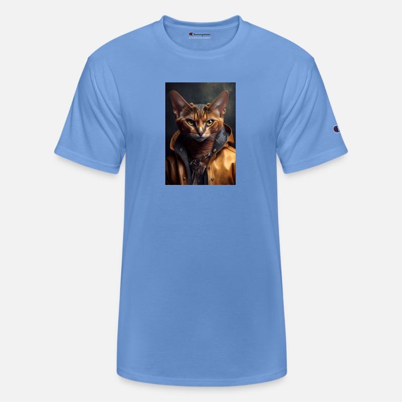 Chausie cat wears a leather jacket - Cat Breed Por