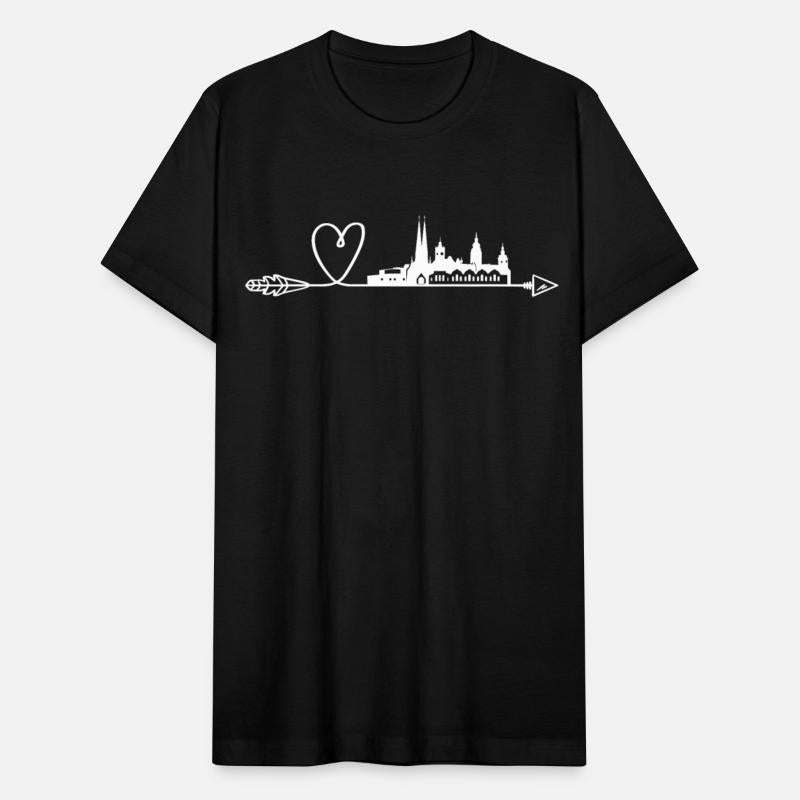 Chemnitz Heart Arrow Skyline City Panorama