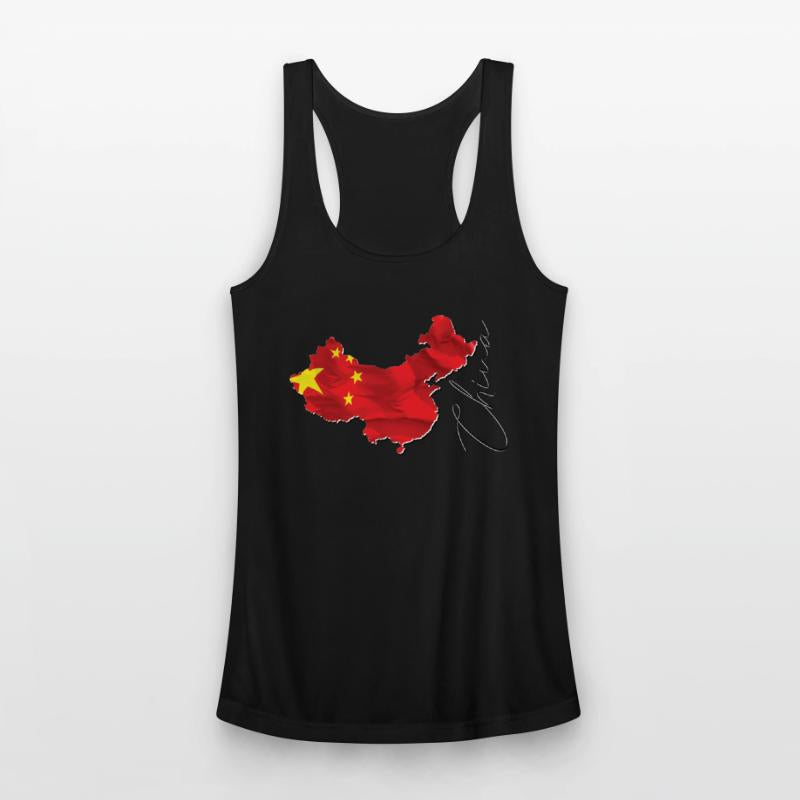 China Flag in China Map EN