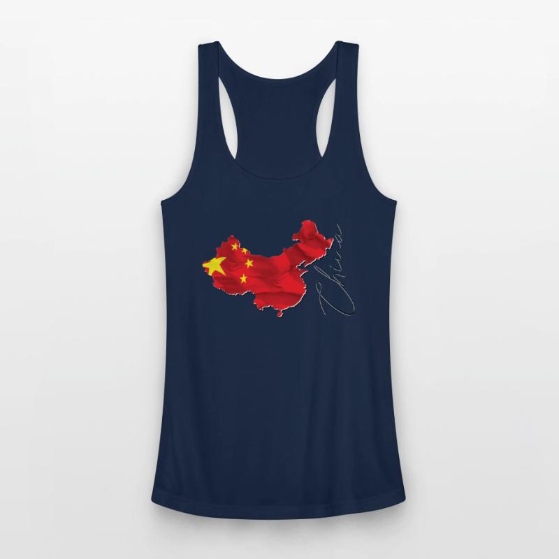 China Flag in China Map EN