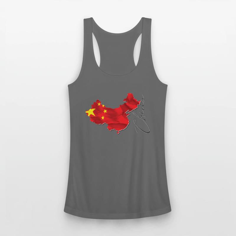 China Flag in China Map EN