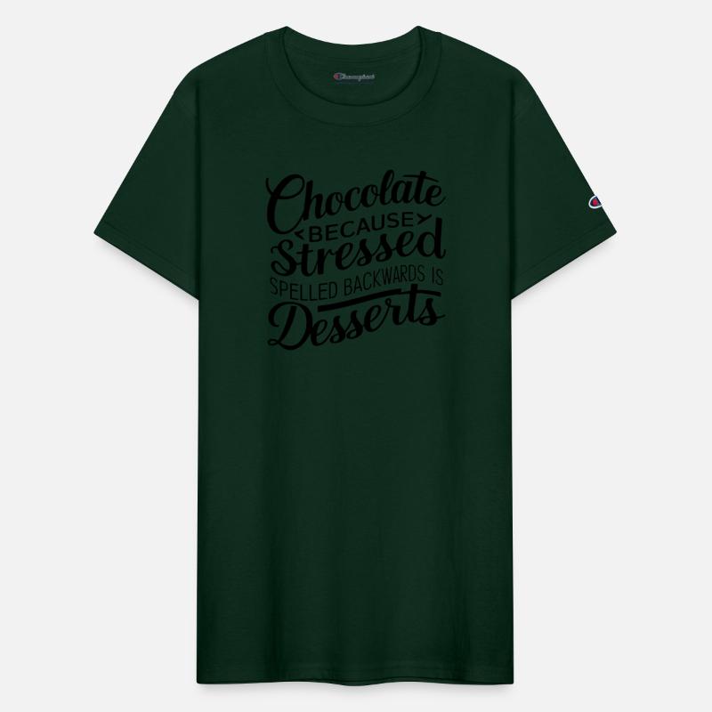 Chocolate desserts stress funny dessert quote