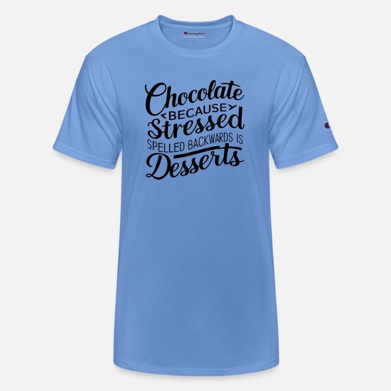 Chocolate desserts stress funny dessert quote
