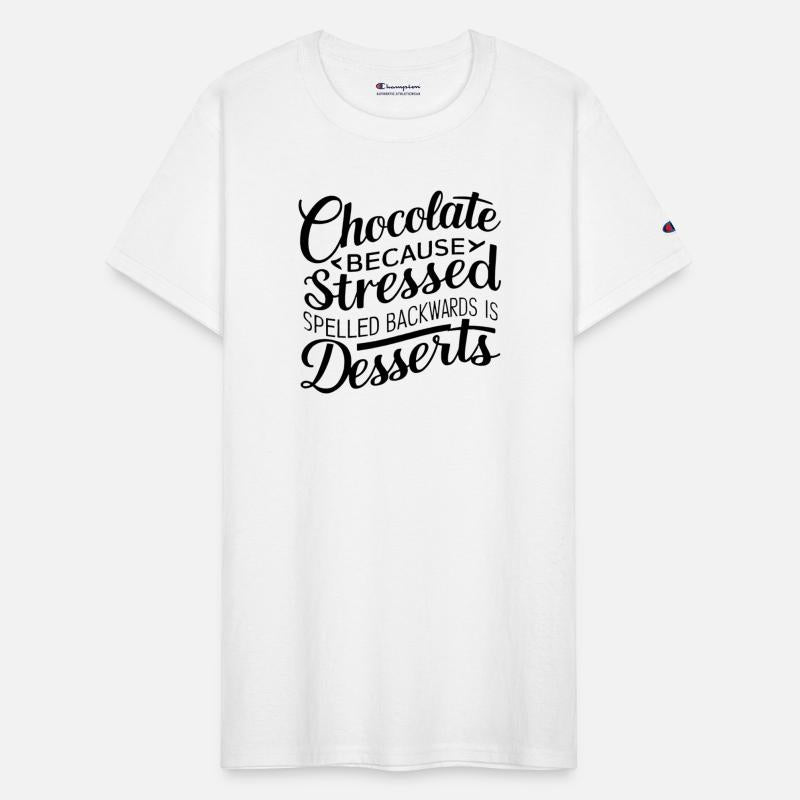 Chocolate desserts stress funny dessert quote