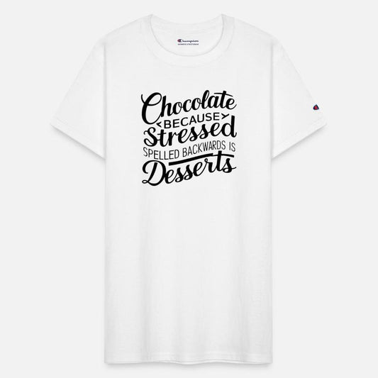 Chocolate desserts stress funny dessert quote