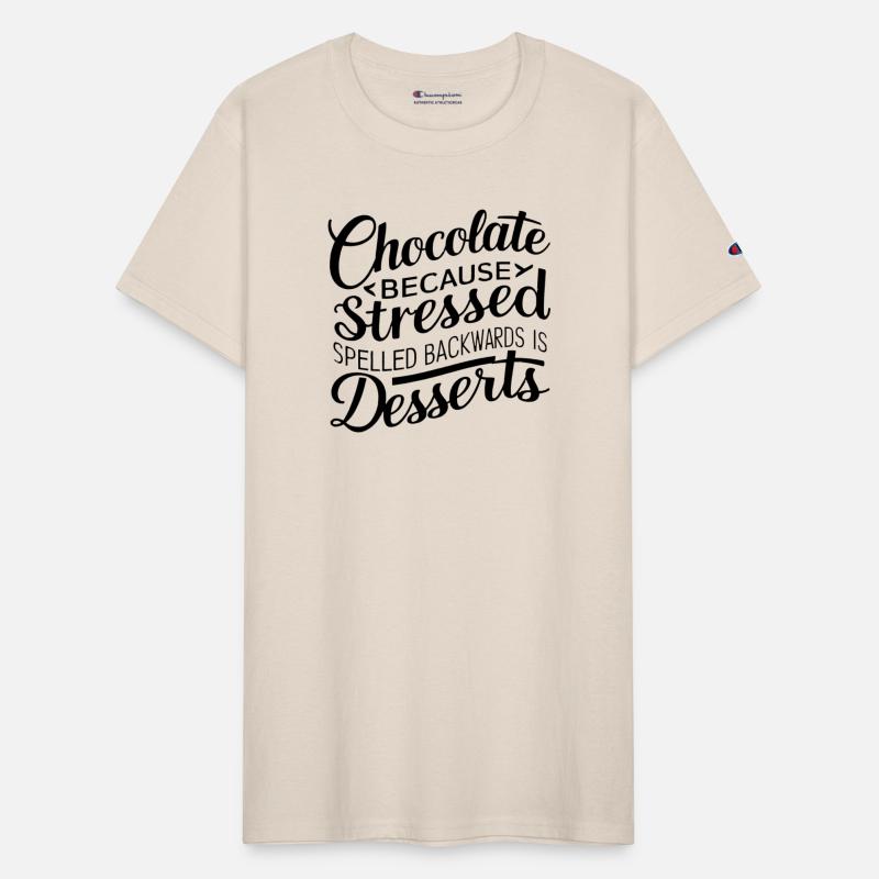 Chocolate desserts stress funny dessert quote