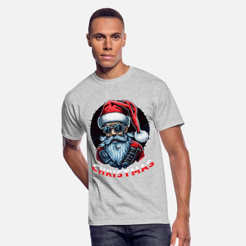 Christmas Punk Heavy Metal Old Santa Claus