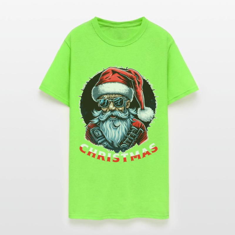 Christmas Punk Heavy Metal Old Santa Claus