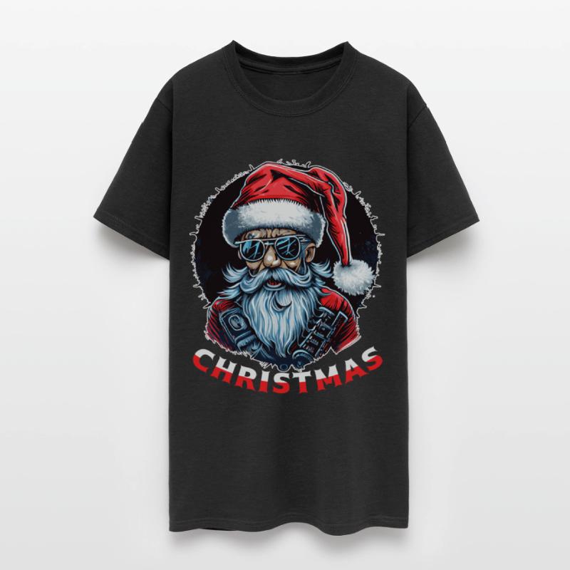 Christmas Punk Heavy Metal Old Santa Claus