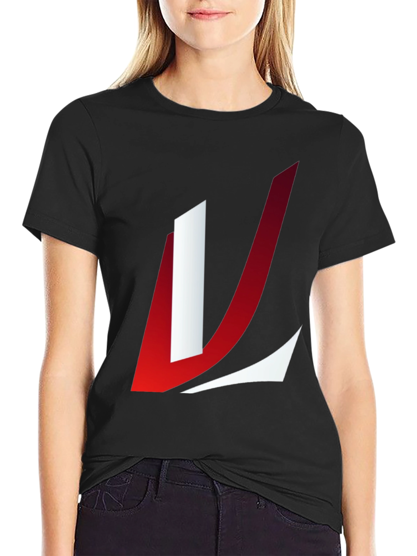 Abstract Logo Graphic T-Shirt - Black