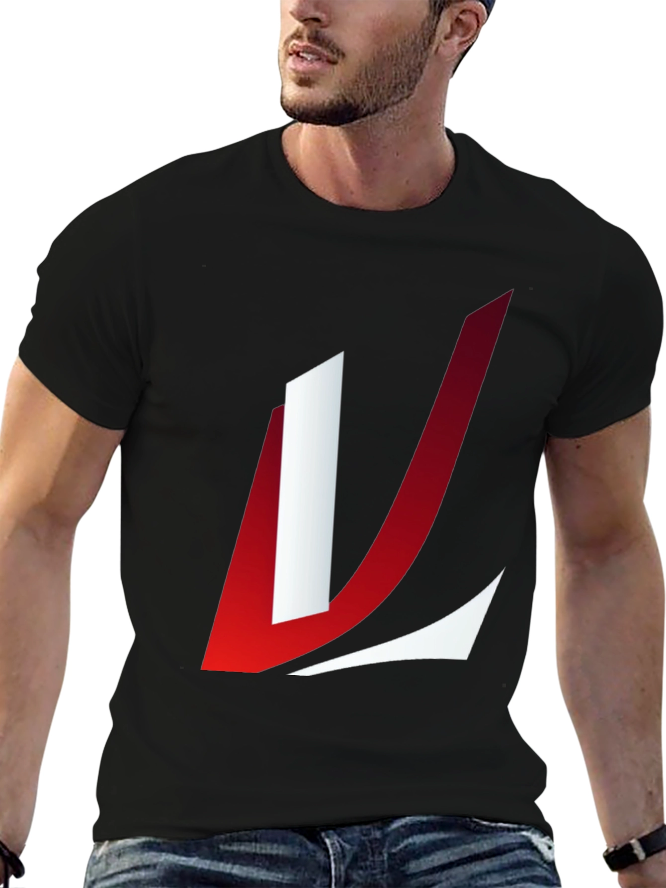 Abstract Logo Graphic T-Shirt - Black