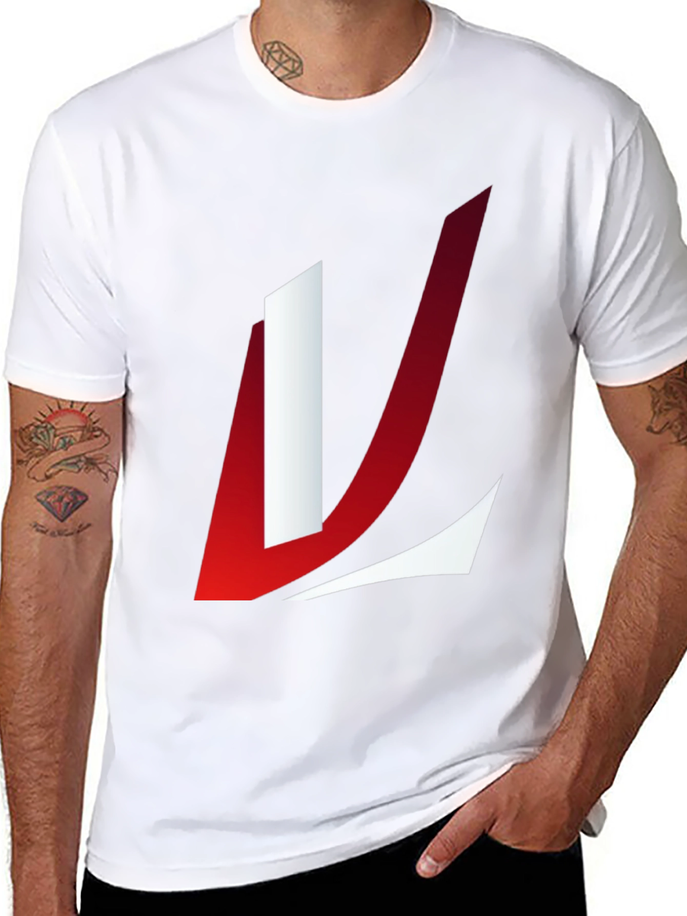 Abstract Logo Graphic T-Shirt - Black