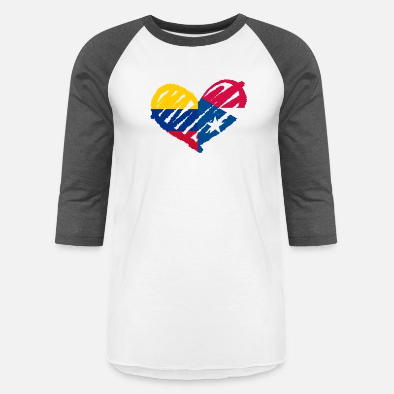 Colombia Puerto Rico Heart Flag