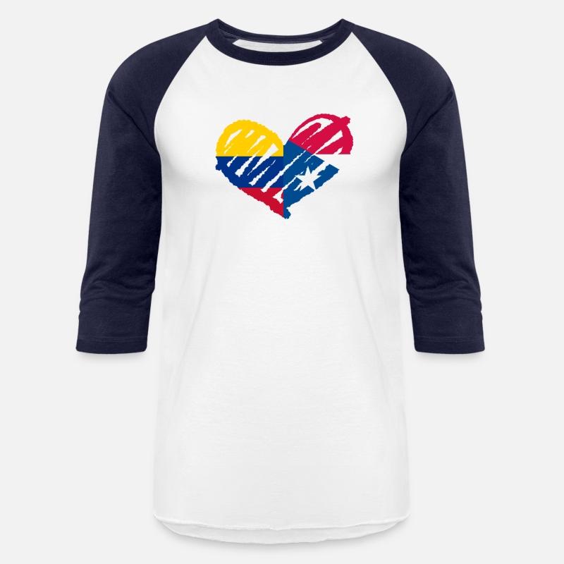 Colombia Puerto Rico Heart Flag