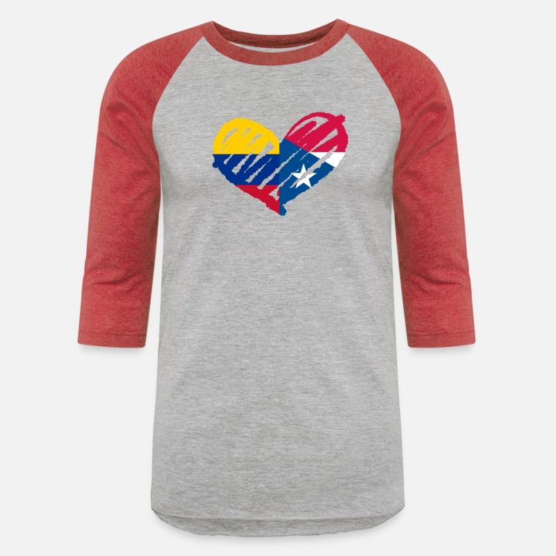 Colombia Puerto Rico Heart Flag