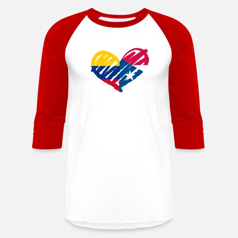 Colombia Puerto Rico Heart Flag